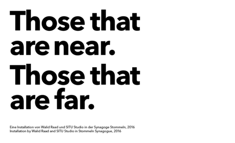 Those that are near. Those that are far. - Walid Raad