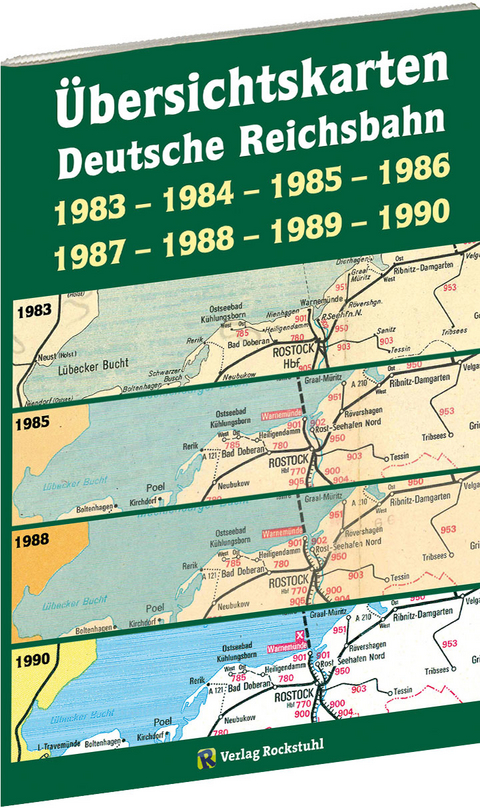 Übersichtskarten der DEUTSCHEN REICHSBAHN 1983-1984-1985-1986-1987-1988-1989-1990 - 