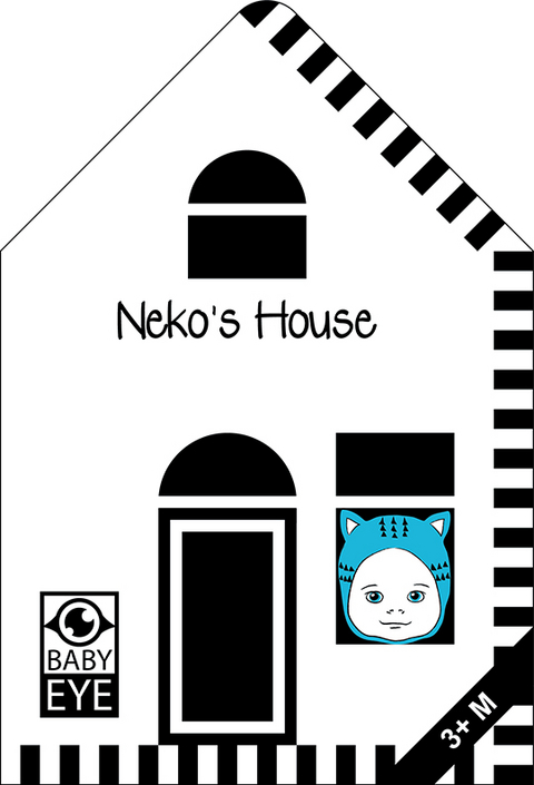 Neko’s House: Kontrastreiches Faltbuch für Babys · Kontrastbuch angepasst an Babyaugen · Schwarz Weiß Buch für Neugeborene · Mein erstes Bilderbuch · Montessori Buch - Agnieszka Sawczyn