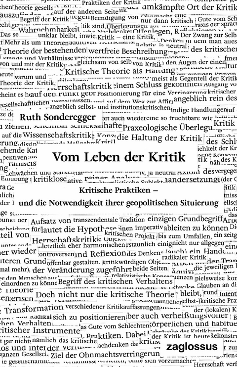 Vom Leben der Kritik - Ruth Sonderegger