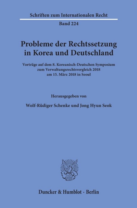 Probleme der Rechtssetzung in Korea und Deutschland. - 