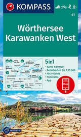 KOMPASS Wanderkarte 61 Wörthersee, Karawanken West 1:50.000