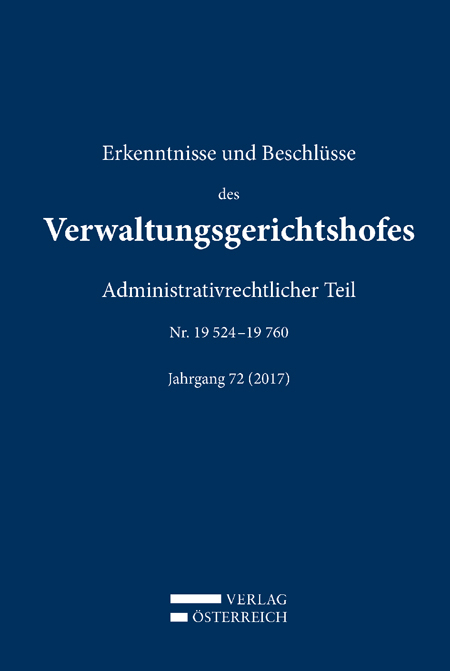 Erkenntnisse und Beschlüsse des Verwaltungsgerichtshofes - Leopold Bumberger