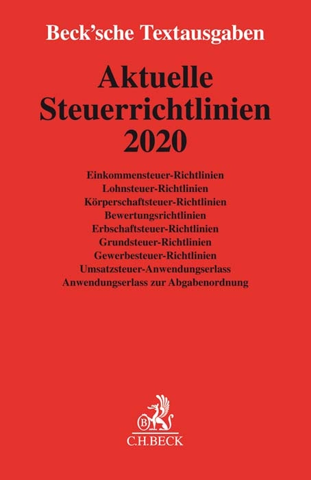 Aktuelle Steuerrichtlinien 2020