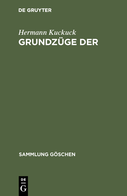 Hermann Kuckuck: Pflanzenzüchtung / Grundzüge der Pflanzenzüchtung - Hermann Kuckuck