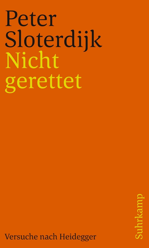 Nicht gerettet - Peter Sloterdijk