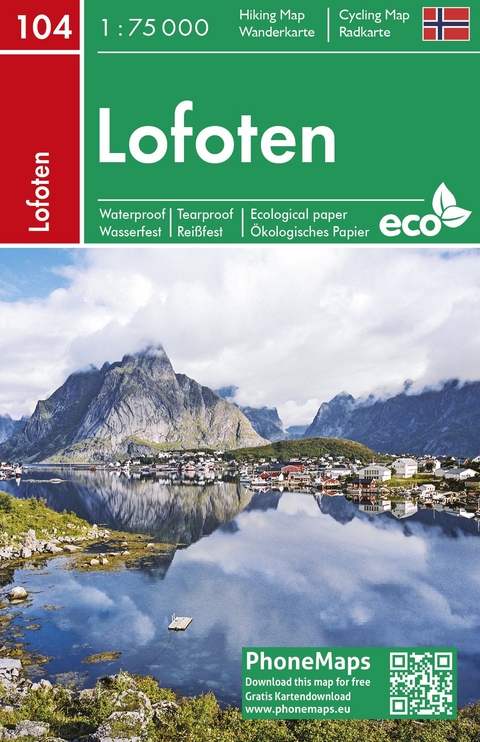 Lofoten, Wander - Radkarte 1 : 75 000 - 