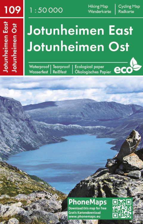 Jotunheimen Ost, Wander - Radkarte 1 : 50 000 - 