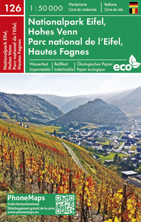 Nationalpark Eifel, Hohes Venn, Wander - Radkarte 1 : 50 000 - 