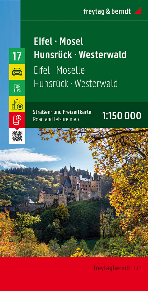 Eifel - Mosel - Hunsrück - Westerwald, Straßen- und Freizeitkarte 1:150.000