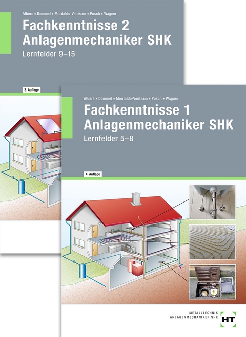 Paketangebot Fachkenntnisse Anlagenmechaniker SHK 1 + 2 - Josef Wagner, Peter Pusch, Henry Montaldo-Ventsam, Rainer Dommel, Joachim Albers