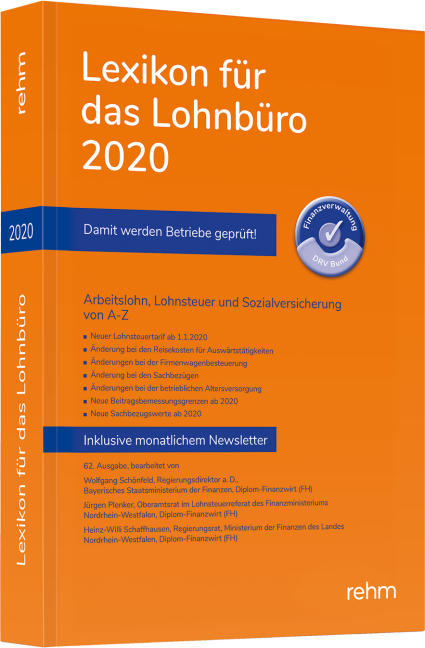 Lexikon für das Lohnbüro 2020 - Wolfgang Schönfeld, Jürgen Plenker