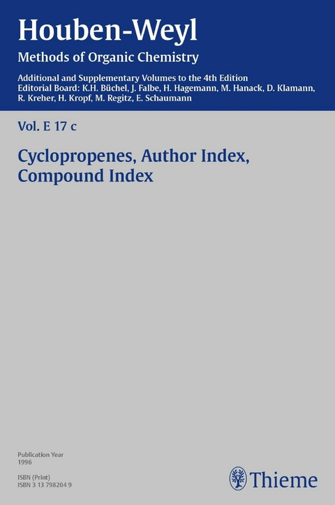 Houben-Weyl Methods of Organic Chemistry Vol. E 17c, 4th Edition Supplement - 