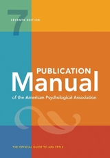 Publication Manual of the American Psychological Association - American Psychological Association