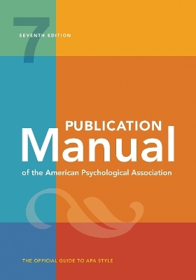 Publication Manual of the American Psychological Association -  American Psychological Association