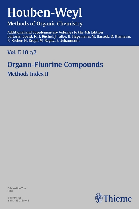 Houben-Weyl Methods of Organic Chemistry Vol. E 10c/2, 4th Edition Supplement - 