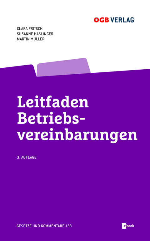 Leitfaden Betriebsvereinbarungen - Susanne Haslinger, Martin Müller, Clara Fritsch