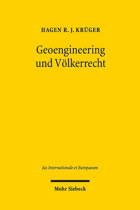 Geoengineering und Völkerrecht - Hagen R. J. Krüger