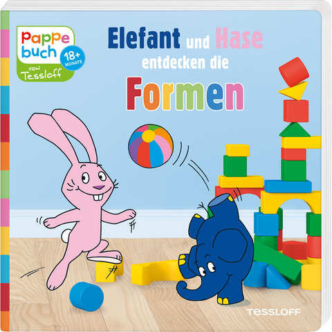 Pappebuch. Elefant und Hase entdecken die Formen - Katja Baier