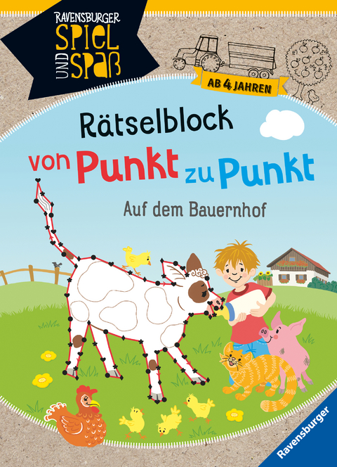 Rätselblock von Punkt zu Punkt: Auf dem Bauernhof - Cornelia Rist, Martine Richter