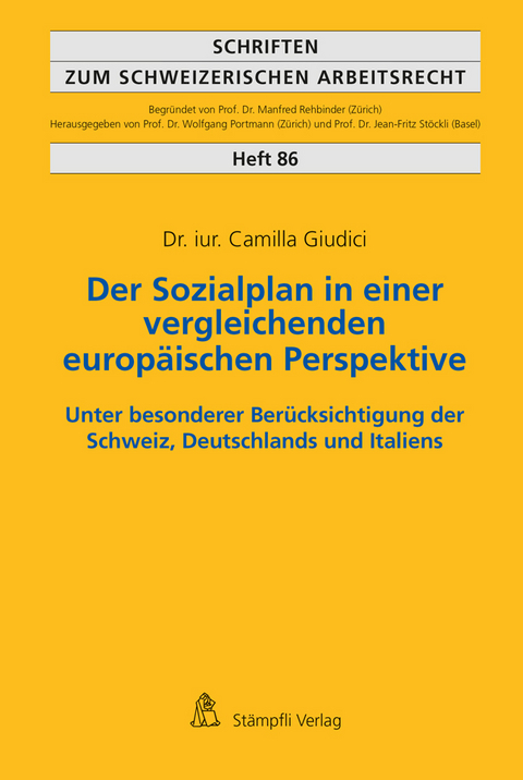 Der Sozialplan in einer vergleichenden europäischen Perspektive - Camilla Giudici