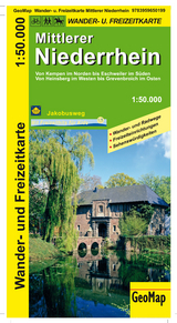 Mittlerer Niederrhein Wander- und Freizeitkarte - 