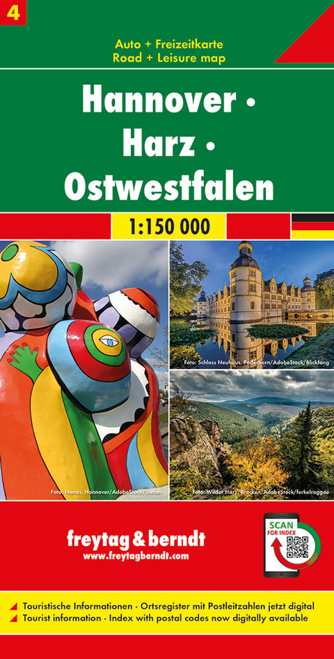 Hannover - Harz - Ostwestfalen, Autokarte 1:150.000, Blatt 4 - 