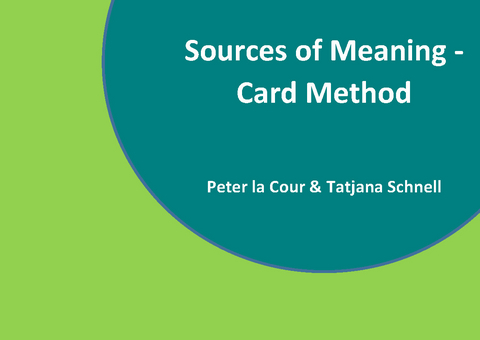 Sources of Meaning - Card Method - Peter la Cour, Tatjana Schnell