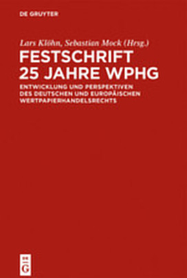 Festschrift 25 Jahre WpHG - 