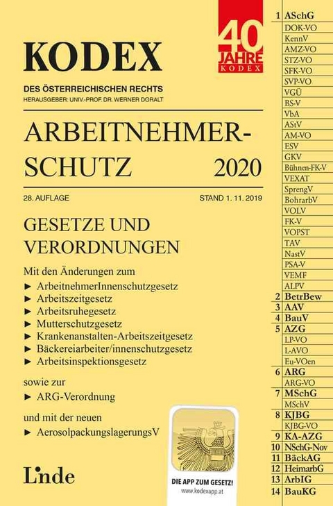 KODEX Arbeitnehmerschutz 2020 - Eva-Maria Marat