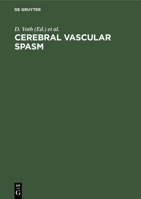 Cerebral vascular spasm - 