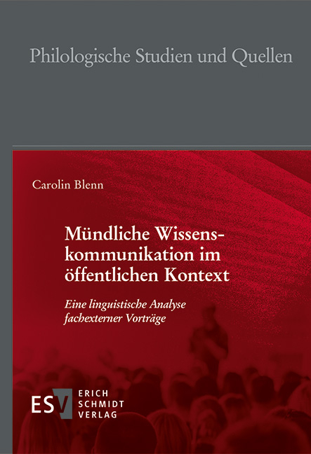 Mündliche Wissenskommunikation im öffentlichen Kontext - Carolin Blenn