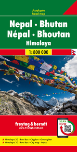 Nepal - Bhutan, Autokarte 1:800.000 - 