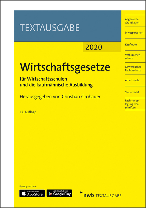 Wirtschaftsgesetze für Wirtschaftsschulen und die kaufmännische Ausbildung - 