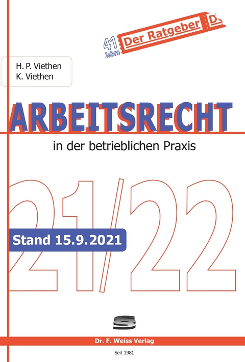 Arbeitsrecht 2021/22 - Hans Peter Viethen, Kerstin Viethen