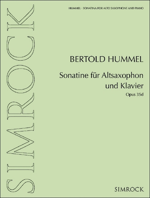 Sonatine für Altsaxophon und Klavier - 