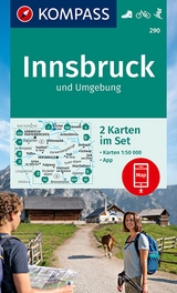 KOMPASS Wanderkarten-Set 290 Innsbruck und Umgebung (2 Karten) 1:50.000 - 