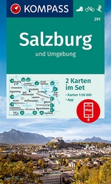 KOMPASS Wanderkarten-Set 291 Salzburg und Umgebung (2 Karten) 1:50.000