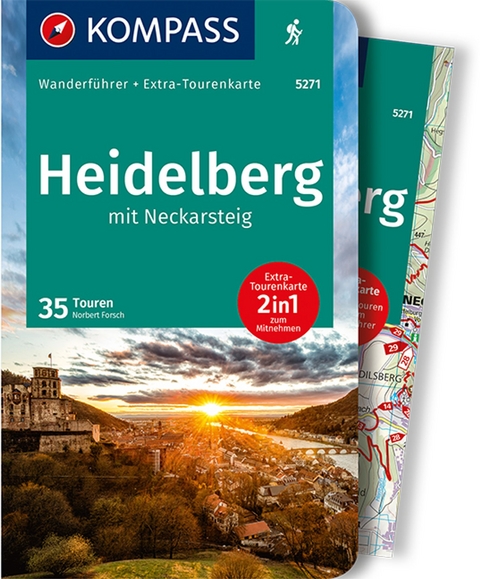 KOMPASS Wanderführer 5271 Heidelberg mit Neckarsteig - Norbert Forsch