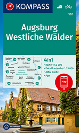 KOMPASS Wanderkarte Augsburg, Westliche Wälder - 