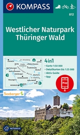 KOMPASS Wanderkarte 812 Westlicher Naturpark Thüringer Wald - 