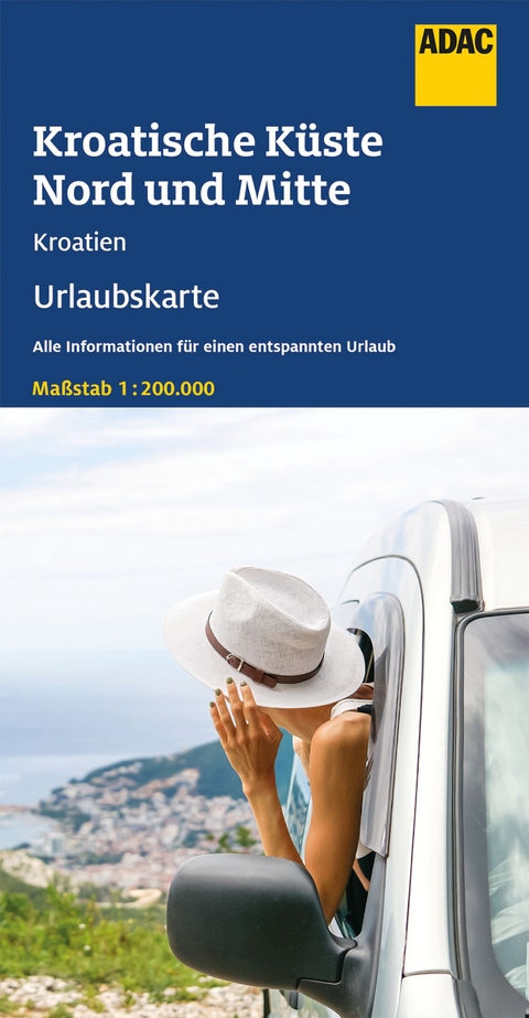 ADAC Urlaubskarte Kroatische Küste, Nord und Mitte 1:200.000