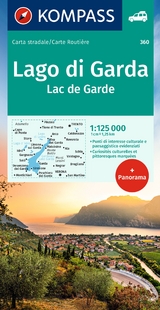 KOMPASS Autokarte Lago di Garda, Lac de Garde 1:125.000 - 