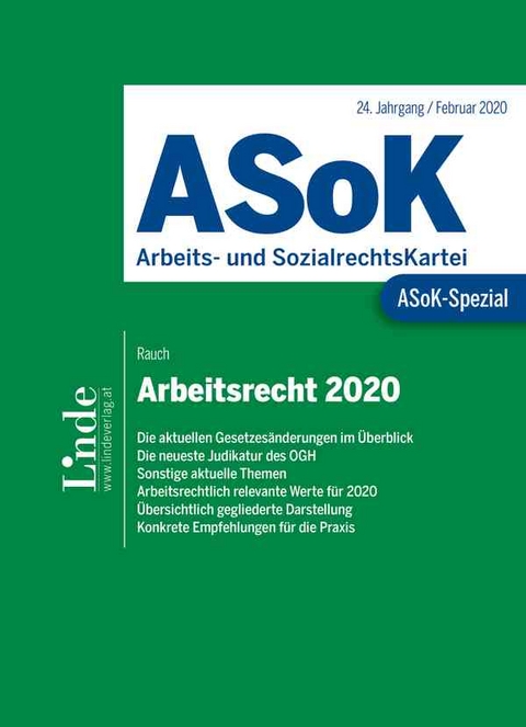 ASoK-Spezial Arbeitsrecht 2020 - Thomas Rauch