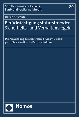 Berücksichtigung statutsfremder Sicherheits- und Verhaltensregeln - Florian Keßenich