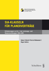 SIA-Klauseln für Planerverträge - Hubert Stöckli, Patrick Middendorf, Roger Andres