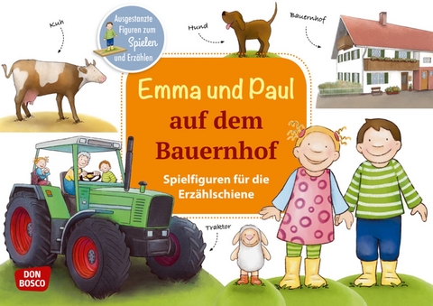 Emma und Paul auf dem Bauernhof. Erzählschienen-Figurenset, m. 1 Beilage - Monika Lehner