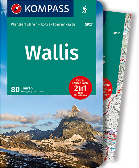 KOMPASS Wanderführer Wallis, Oberwallis - Wolfgang Heitzmann