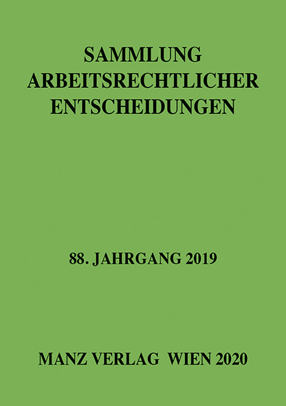 Sammlung arbeitsrechtlicher Entscheidungen - 