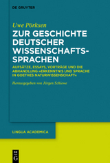 Zur Geschichte deutscher Wissenschaftssprachen - Uwe Pörksen